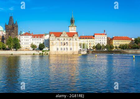 Museum Bedrich Smeatana am rechten Ufer der Moldau. Altstadt von Prag, Tschechische Republik Stockfoto