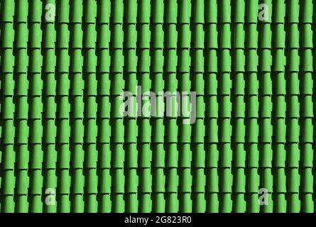 Keramik Dachziegel gleich angeordnet Stockfoto