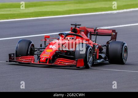 Silverstone, Großbritannien. Juli 2021. Silverstone Circuit, 16. Juli 2021 Charles Leclerc (MON), Scuderia Ferrari SF21 während des FORMEL 1 PIRELLI BRITISH GRAND PRIX in Silverstone, Großbritannien Credit: Phil Duncan Every Second Media/Alamy Live News Stockfoto