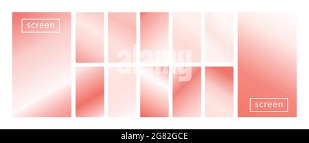 Mobile Display-Sperre Sammlung von bunten Hintergründen in trendigen rosa Pastellfarben. Modernes Bildschirmvektordesign für mobile Apps. Weiche Farben Stock Vektor
