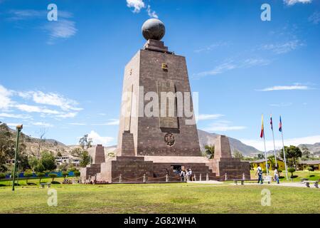 Ecuador. Middle of the World City ist ein Landstrich, der der Präfektur der Provinz Pichincha in Ecuador gehört. Stockfoto