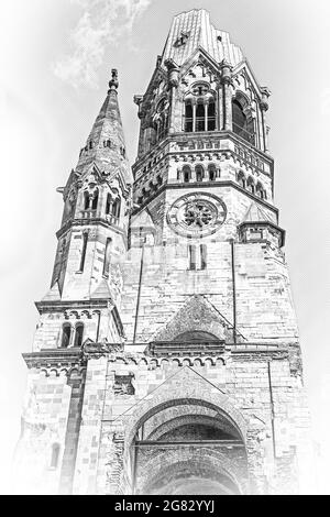 Kaiser-Wilhelm-Gedächtniskirche in Berlin Stockfoto