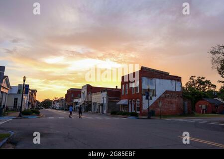 Ein Spaziergang durch Greensboro, Alabama Stockfoto