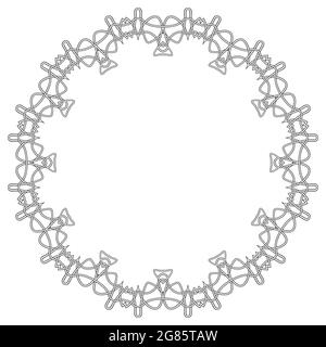 Keltisches Muster isoliert auf weißem Hintergrund. Skandinavisches Design. Dekoratives Wikingerlogo Stock Vektor