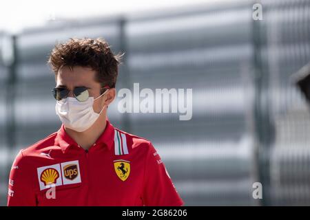 Silverstone, Großbritannien. Juli 2021. Charles Leclerc (MON) Ferrari. Großer Preis von Großbritannien, Samstag, 17. Juli 2021. Silverstone, England. Quelle: James Moy/Alamy Live News Stockfoto