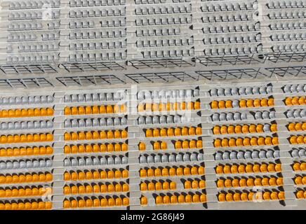 Sitze aus der Sicht des Winkels Stockfoto
