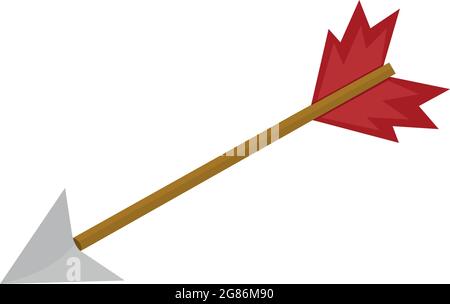 Vektor-Emoticon-Illustration eines Bogenpfeils Stock Vektor