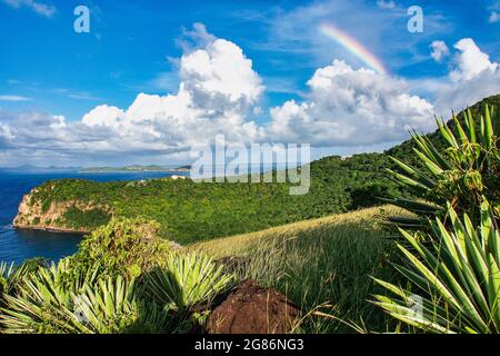 Chatham Bay auf Union Island, Saint Vincent and the Grenadines, Lesser Antillen, Westindien Stockfoto