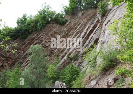 Steinbruch Doly Biskupie, swietokrzyskie, Polen, paläozoikum, dolomiten, devon Stockfoto