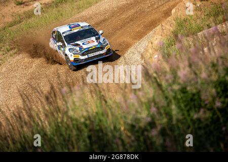 50 Koci Martin (cze), Tesinsky Petr (cze), Ford Fiesta Rally4, Aktion während der Rallye Estland, 7. Runde der FIA WRC-Meisterschaft 2021 vom 15. Bis 18. Juli in Tartu, Kreis Tartu in Estland - Foto Nikos Katikis / DPPI Stockfoto