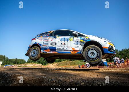 50 Koci Martin (cze), Tesinsky Petr (cze), Ford Fiesta Rally4, Aktion während der Rallye Estland, 7. Runde der FIA WRC-Meisterschaft 2021 vom 15. Bis 18. Juli in Tartu, Kreis Tartu in Estland - Foto Nikos Katikis / DPPI Stockfoto