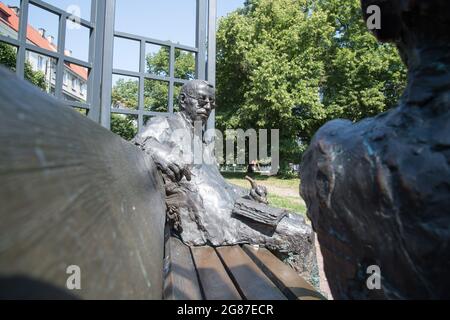 Gunter Grass Monument in Danzig, Polen. 12. Juli 2021 © Wojciech Strozyk / Alamy Stock Photo *** Ortsüberschrift *** Stockfoto