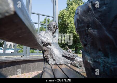 Gunter Grass Monument in Danzig, Polen. 12. Juli 2021 © Wojciech Strozyk / Alamy Stock Photo *** Ortsüberschrift *** Stockfoto