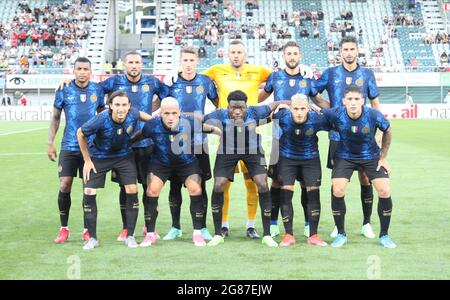 FC Internazionale Milano beim Freundschaftsspiel zwischen dem FC Lugano und dem FC Internazionale am 17. Juli 2021 im Cornaredo-Stadion in Lugano, Schweiz - Foto Nderim Kaceli / LM Stockfoto