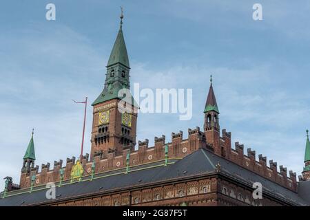 Rathaus am Rathausplatz - Kopenhagen, Dänemark Stockfoto