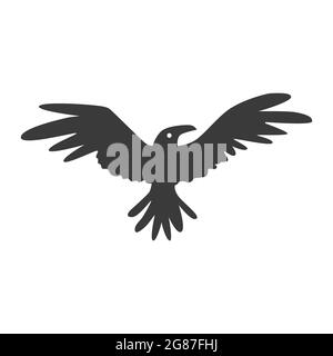 Esoterisches Symbol. Mystisches und magisches Rabendesign. Stock Vektor