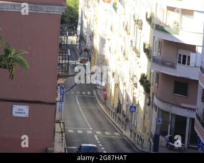 Lissabon, Lissabon Portugal. Juli 2021. (INT) Bewegung von Menschen in öffentlichen Verkehrsmitteln und Lissabons Sehenswürdigkeiten. 17. Juli 2021, Lissabon, Portugal: Bewegung von Menschen mit öffentlichen Verkehrsmitteln und Lissabon-Sehenswürdigkeiten inmitten einer Coronavirus-Pandemie, am Samstag (17). Bild: Edson de Souza/TheNews2 (Bild: © Edson De Souza/TheNEWS2 via ZUMA Press Wire) Stockfoto