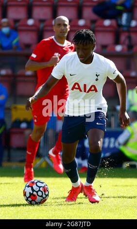 Leyton, Großbritannien. Juli 2021. LONDON, ENGLAND - 17. JULI: Romaina Mundle von Tottenham Hotspur während der JE3 Foundation Trophy zwischen Leyton Orient und Tottenham Hotspur am 17. Juli 2021 im Breyer Group Stadium, Leyton, UK Credit: Action Foto Sport/Alamy Live News Stockfoto