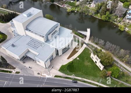 MAI 16 2021 Guleph Ontario Kanada. River Run Center Aerial. Luke Durda Alamy Stockfoto