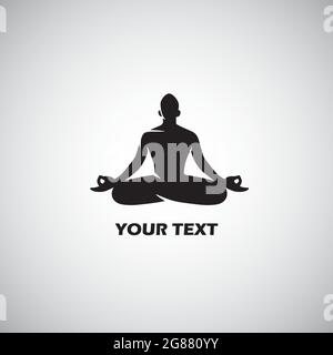 Yoga Logo Vorlage Vektor Illustration Design Silhouette Stock Vektor