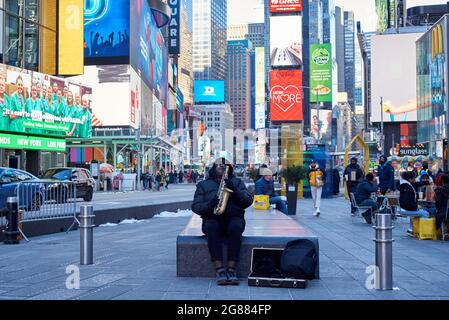 Straßenfotografie von New York City, den Menschen, den Straßen und der Umgebung Stockfoto