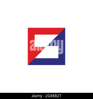 Buchstabe s bunte quadratische runde Pfeile geometrische bunte Logo Vektor Stock Vektor