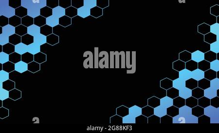 Hintergrund des abstrakten Vektordesigns in Blau und Schwarz Stock Vektor