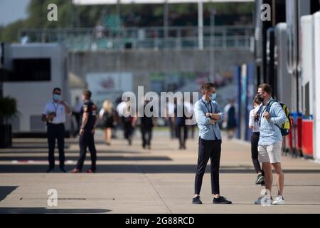 Silverstone, Großbritannien. Juli 2021. Paddock-Atmosphäre. Großer Preis von Großbritannien, Sonntag, 18. Juli 2021. Silverstone, England. Quelle: James Moy/Alamy Live News Stockfoto