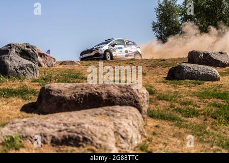 50 Koci Martin (cze), Tesinsky Petr (cze), Ford Fiesta Rally4, Aktion während der Rallye Estland, 7. Runde der FIA WRC-Meisterschaft 2021 vom 15. Bis 18. Juli in Tartu, Kreis Tartu in Estland - Foto Nikos Katikis / DPPI Stockfoto