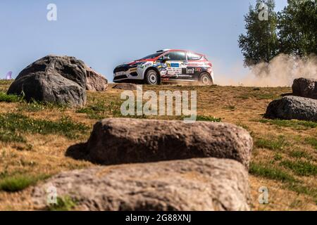 47 Sesks Martins (lat), Francis Renars (lat), Ford Fiesta Rally4, Aktion während der Rallye Estland, 7. Runde der FIA WRC-Meisterschaft 2021 vom 15. Bis 18. Juli in Tartu, Kreis Tartu in Estland - Foto Nikos Katikis / DPPI Stockfoto