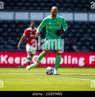 Pride Park, Derby, East Midlands. Juli 2021. Pre season Friendly Football, Derby County versus Manchester United; Manchester United Torwart Lee Grant Credit: Action Plus Sports/Alamy Live News Stockfoto