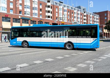 VKP Verkehrsbetriebe Kreis Plön Iveco Kreuzweg-Bus in Kiel, Deutschland Stockfoto