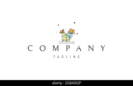 Vektor-Logo, auf dem ein abstraktes Bild eines Eichhörnchens in einem polygonalen Stil. Stock Vektor