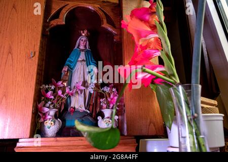 Religiöses Bild der Jungfrau Stockfoto