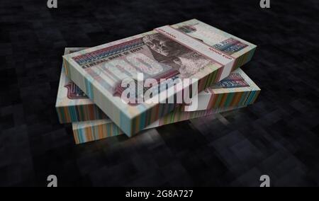 Ägyptische Pfund Geld Pack 3d-Illustration. Stapel von EGP-Banknoten. Konzept von Finanzen, Bargeld, Wirtschaftskrise, Unternehmenserfolg, Rezession, bank, Ta Stockfoto