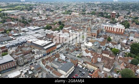 Colchester Essex UK, Luftbild im Stadtzentrum Stockfoto