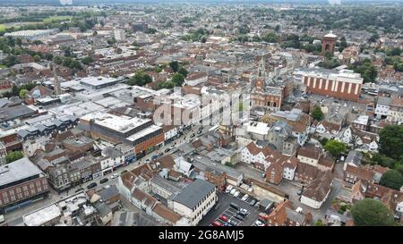 Colchester Essex UK, Luftbild im Stadtzentrum Stockfoto