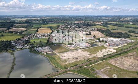 Cattawade Manningtree Essex Luftbild Stockfoto