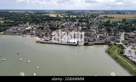 Manningtree Essex Luftbild Stockfoto