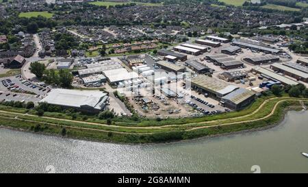 Manningtree Essex Handelsgut Luftbild Stockfoto