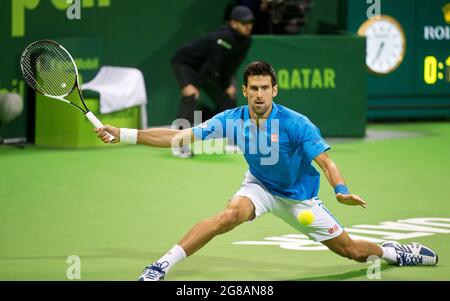 Novak Djokovic ist ein serbischer Profi-Tennisspieler Stockfoto