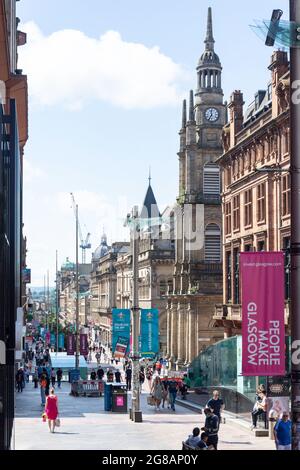 Fußgängerzone Buchanan Street, Glasgow City, Schottland, Vereinigtes Königreich Stockfoto