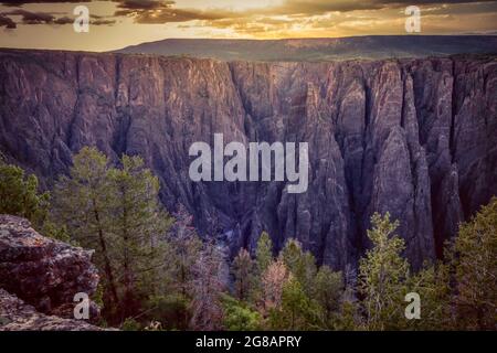 Der Black Canyon des Gunnison National Park, Colorado. Stockfoto