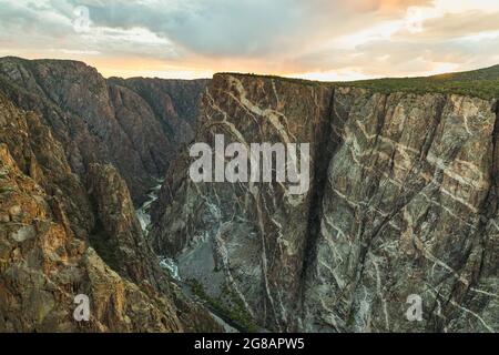 Der Black Canyon des Gunnison National Park, Colorado. Stockfoto