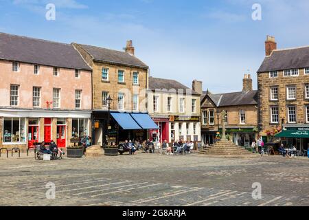 The Market Place, Alnwick, Northumberland, UK 2021 Stockfoto