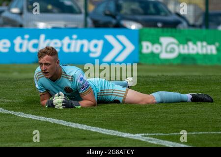 Dublin, Irland. Juli 2021. James Talbot von Bohemians während des SSE Airtricity Premier Division Spiels zwischen Bohemians FC und Longford Town im Dalymount Park in Dublin, Irland am 18. Juli 2021 (Foto von Andrew SURMA/SIPA USA). Quelle: SIPA USA/Alamy Live News Stockfoto