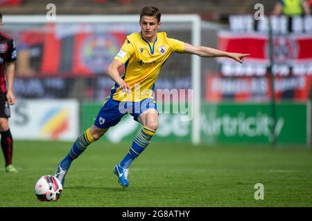 Dublin, Irland. Juli 2021. Patrick Kirk aus Longford beim Spiel der SSE Airtricity Premier Division zwischen Bohemians FC und Longford Town im Dalymount Park in Dublin, Irland, am 18. Juli 2021 (Foto: Andrew SURMA/SIPA USA). Quelle: SIPA USA/Alamy Live News Stockfoto