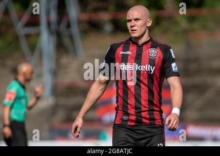 Dublin, Irland. Juli 2021. Georgie Kelly von Bohemians während des SSE Airtricity Premier Division Spiels zwischen Bohemians FC und Longford Town im Dalymount Park in Dublin, Irland am 18. Juli 2021 (Foto von Andrew SURMA/SIPA USA). Quelle: SIPA USA/Alamy Live News Stockfoto