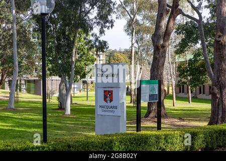 Macquarie University Chancellery Department, eine Universität mit Sitz im Macquarie Park, Sydney, Australien Stockfoto