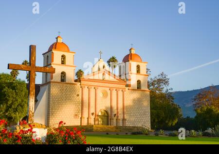 Santa Barbara Mission Sonnenaufgang Stockfoto